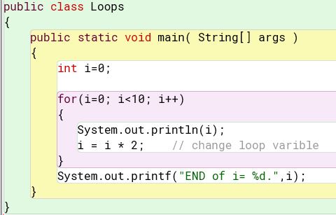 loop variable